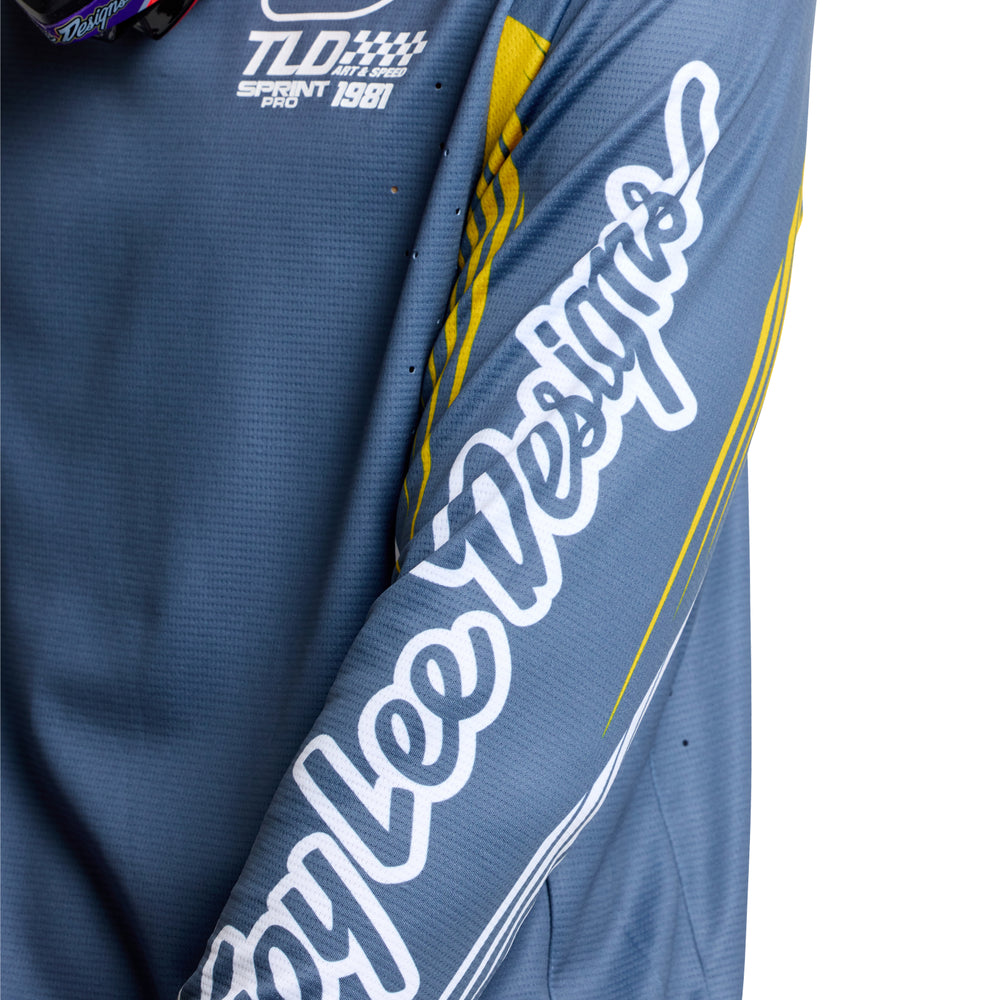 T-shirt Sprint Pro - Mono - Blue - Black | S Troy Lee Designs