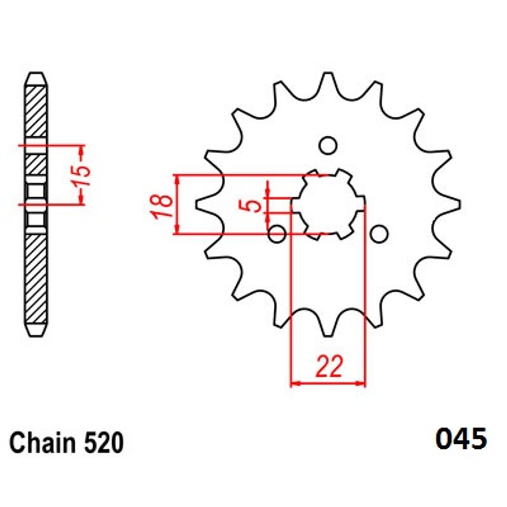 Ultralight Steel Front Sprocket (520-13t) Kawasaki