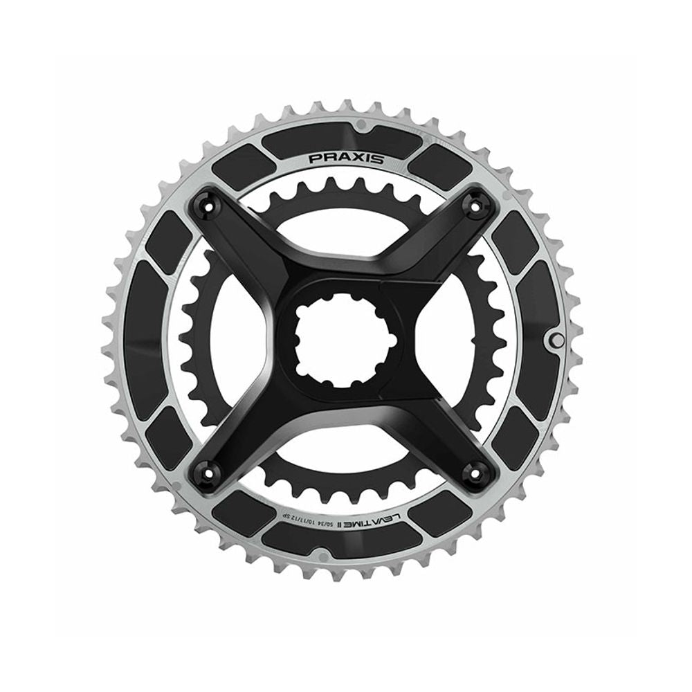 Lt2 Xring/Spider Kit 10/11/12sp (Zweifarbig Schwarz/Silber) | 53/39