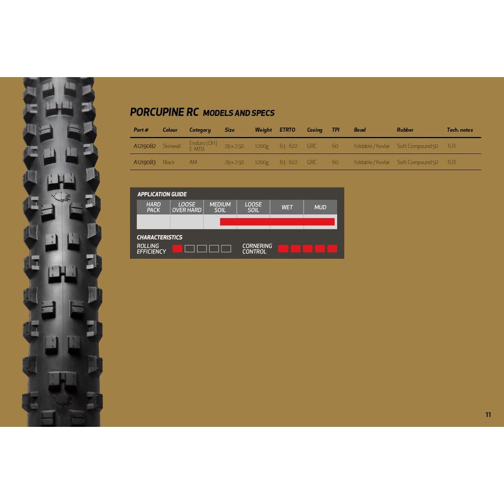 Copertoni Mtb Porcupine Rc Per Enduro, Gravity, E-Mtb 29X2.50 Grc120 Onza