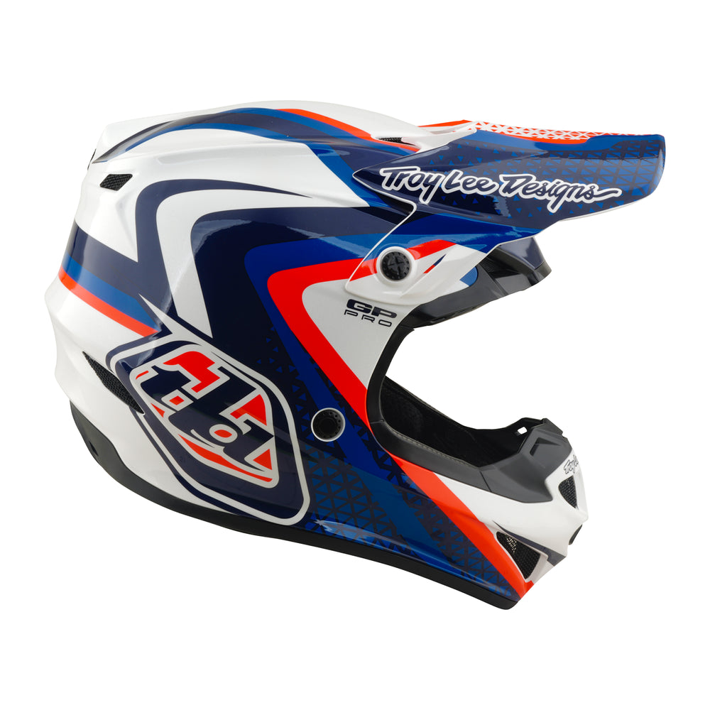 Helmet GP Pro - Slides - White / Blue - M Troy Lee Designs