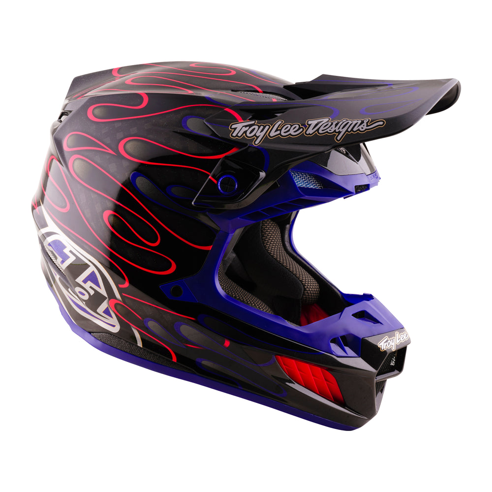 Helmet SE5 Carbon - Overspray - Black / Magenta - L Troy Lee Designs