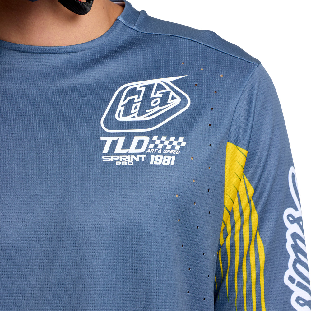 T-shirt Sprint Pro - Mono - Blue - Black | S Troy Lee Designs