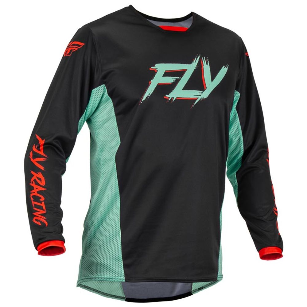 Kinetic S.e. Rave Trikot Schwarz/mint/rot Gr. M