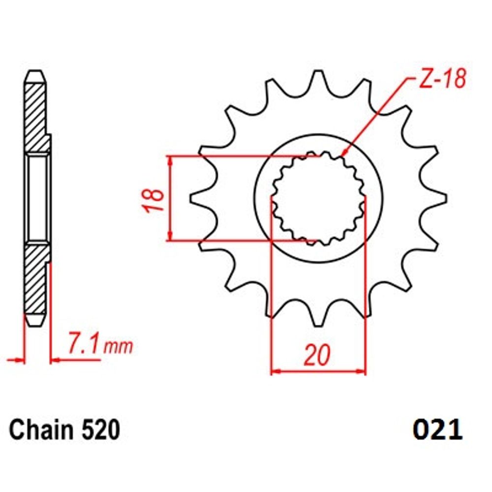 Ultralight Steel Front Sprocket (520-15t) Suzuki