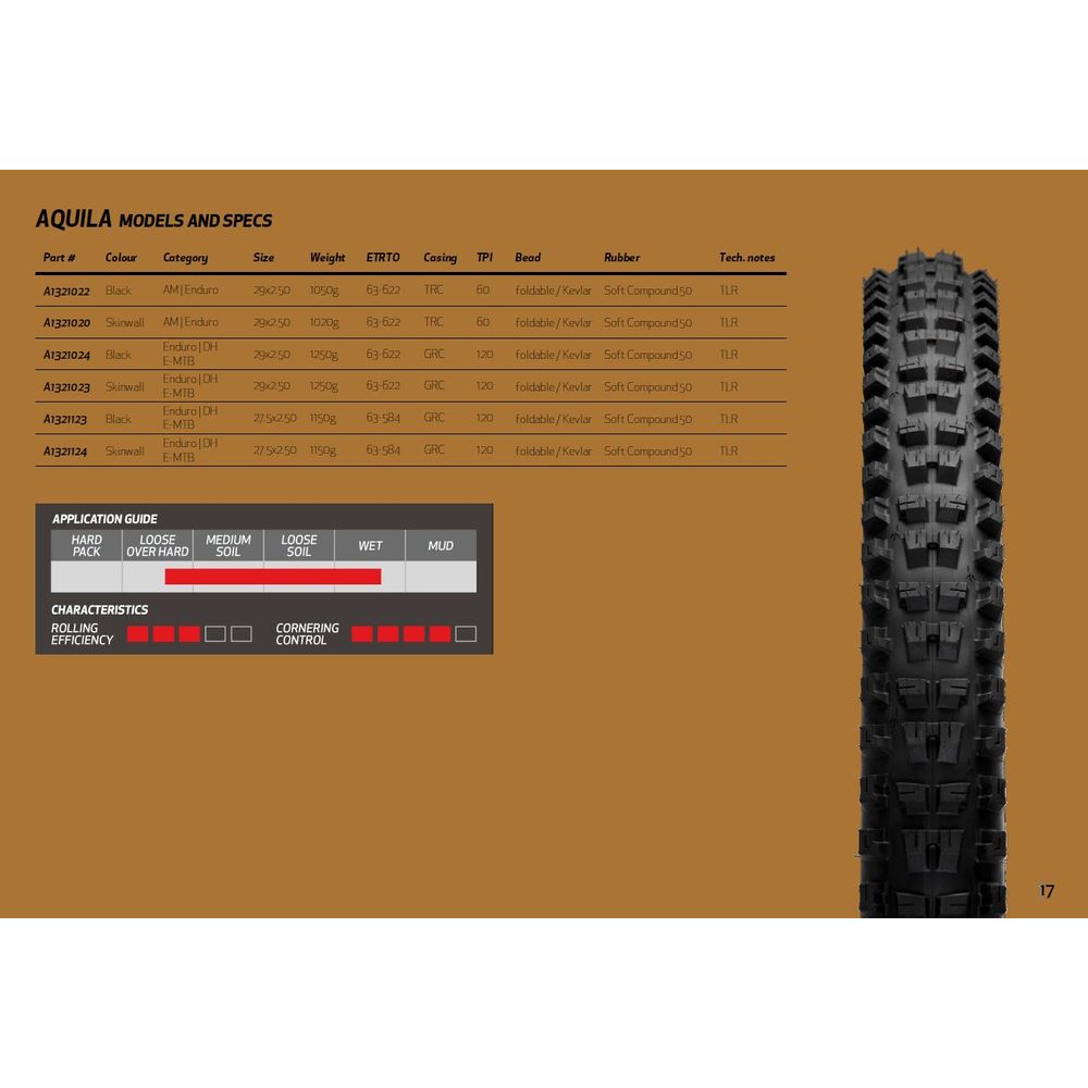 Tyres Mtb Aquila 27,5x2.50 Grc120 Enduro, Gravity Onza