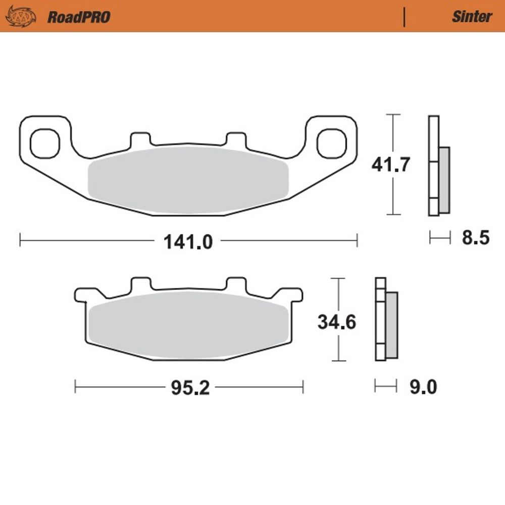 Brake Pads Roadpro Sinter - Front