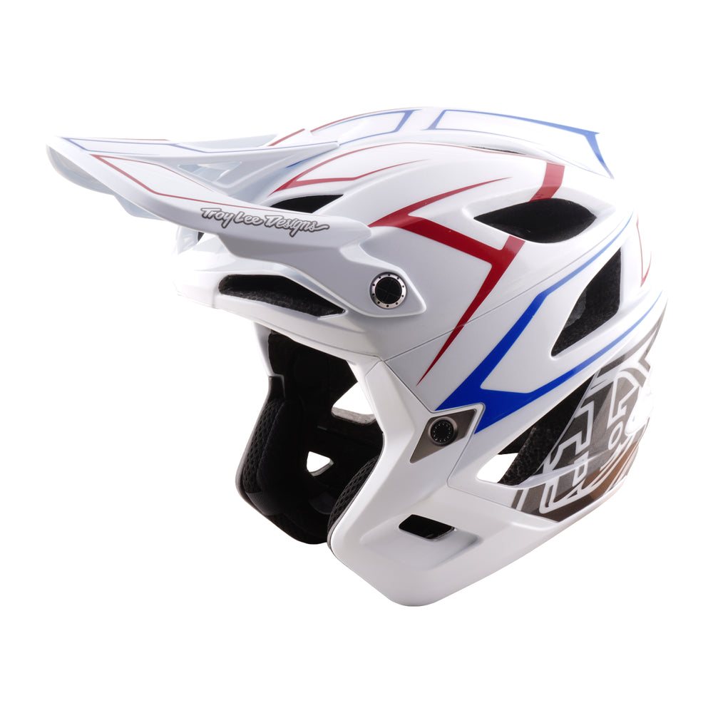 Casco Stage Stunt Pinstripe Bianco XS/SM Troy Lee Designs
