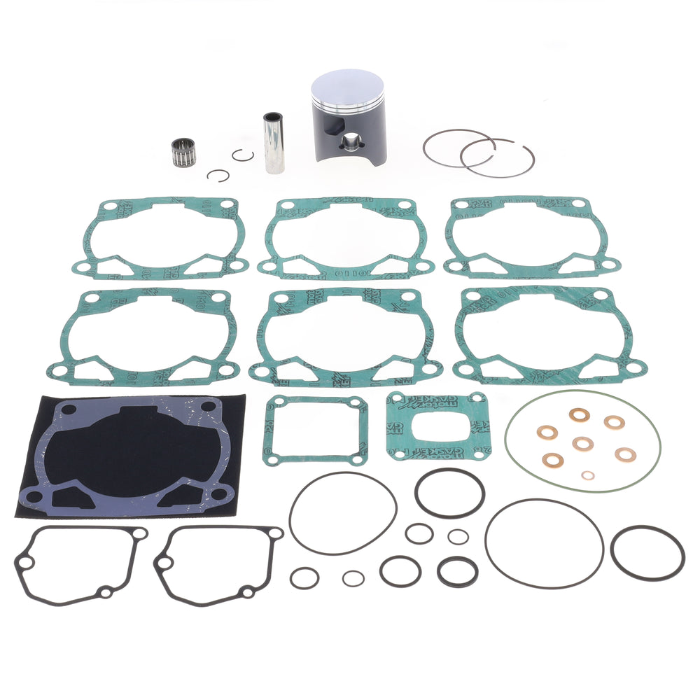 Kit de piston haut de gamme : piston coulé 2 temps Ø 66,4 mm + série de segments