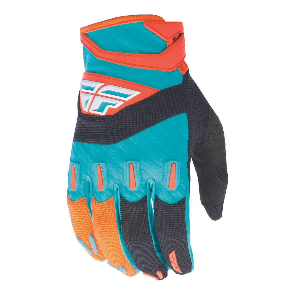 Fly F-16 Glove Org/teal Sz 9 Md - Grafite Offroad