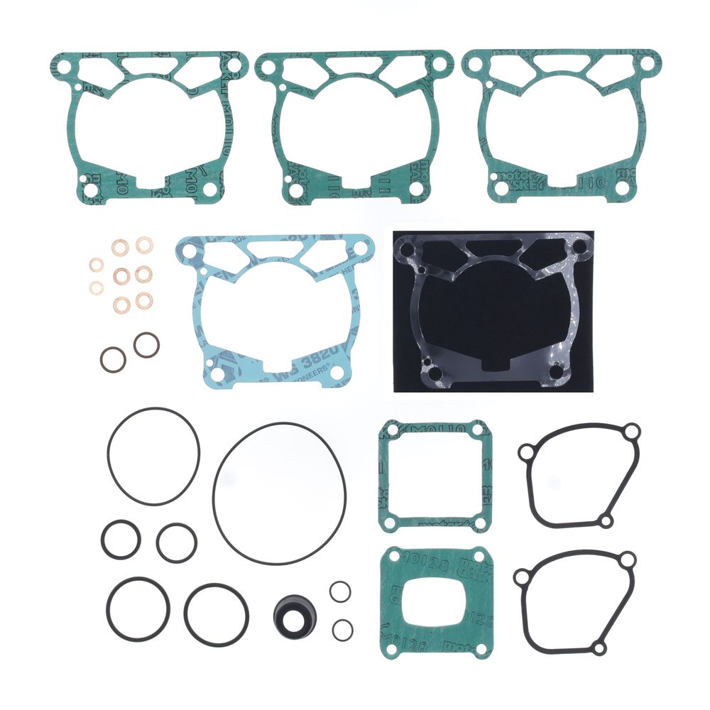 Kit de pistons Top End : piston moulé 2 temps Ø 54 mm + série de segments