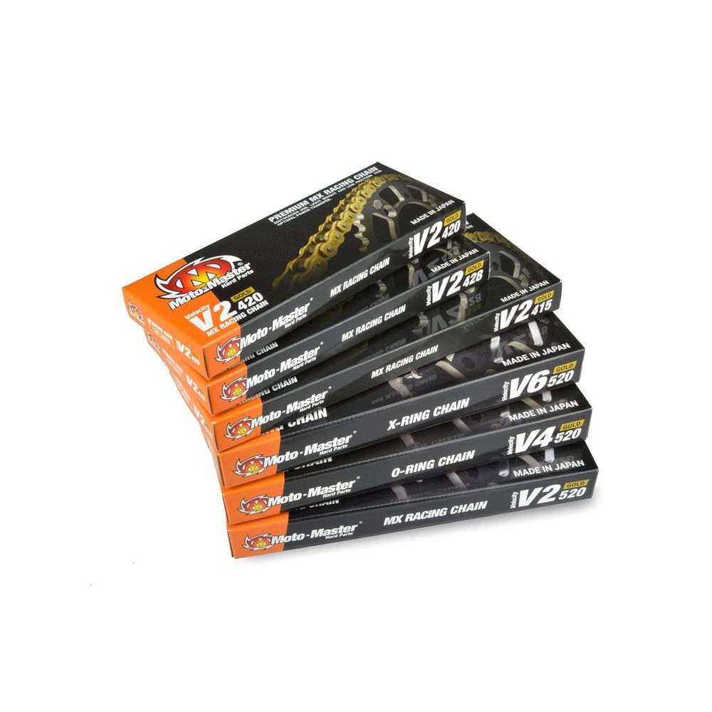 Catena Moto Offroad V6 Gold Con X-Ring - Passo 520 Moto Master