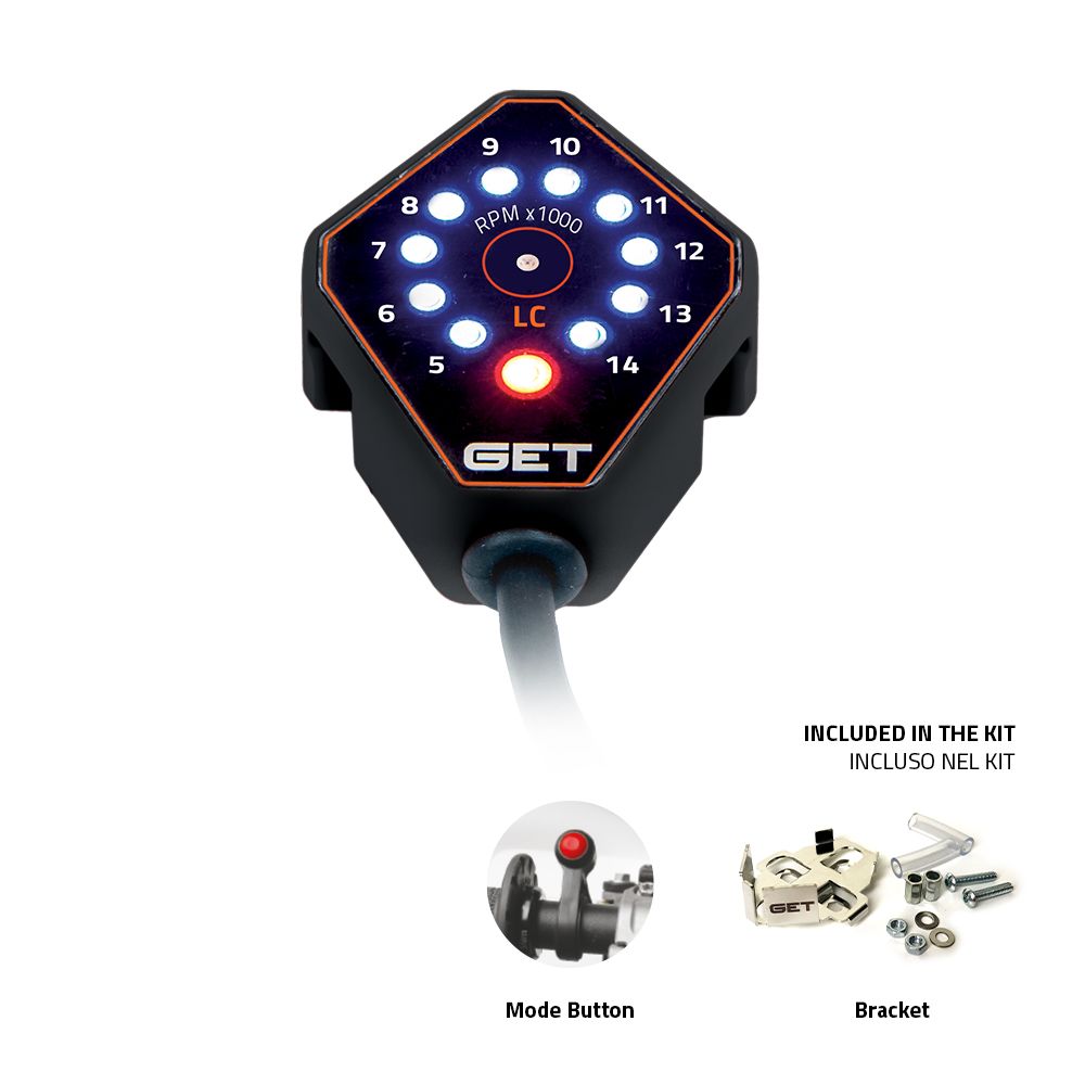 Cuentarrevoluciones de moto con control de lanzamiento y luz de cambio de marcha