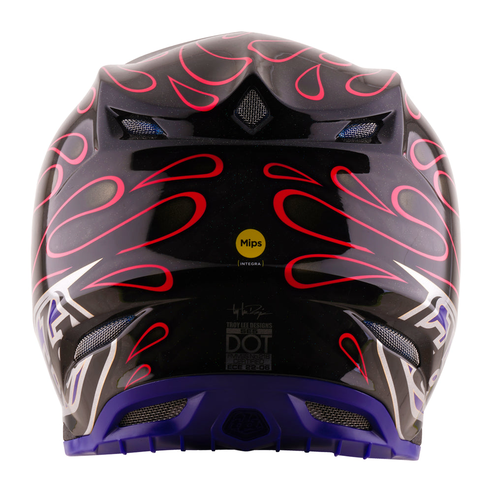Helmet SE5 Carbon - Overspray - Black / Magenta - L Troy Lee Designs