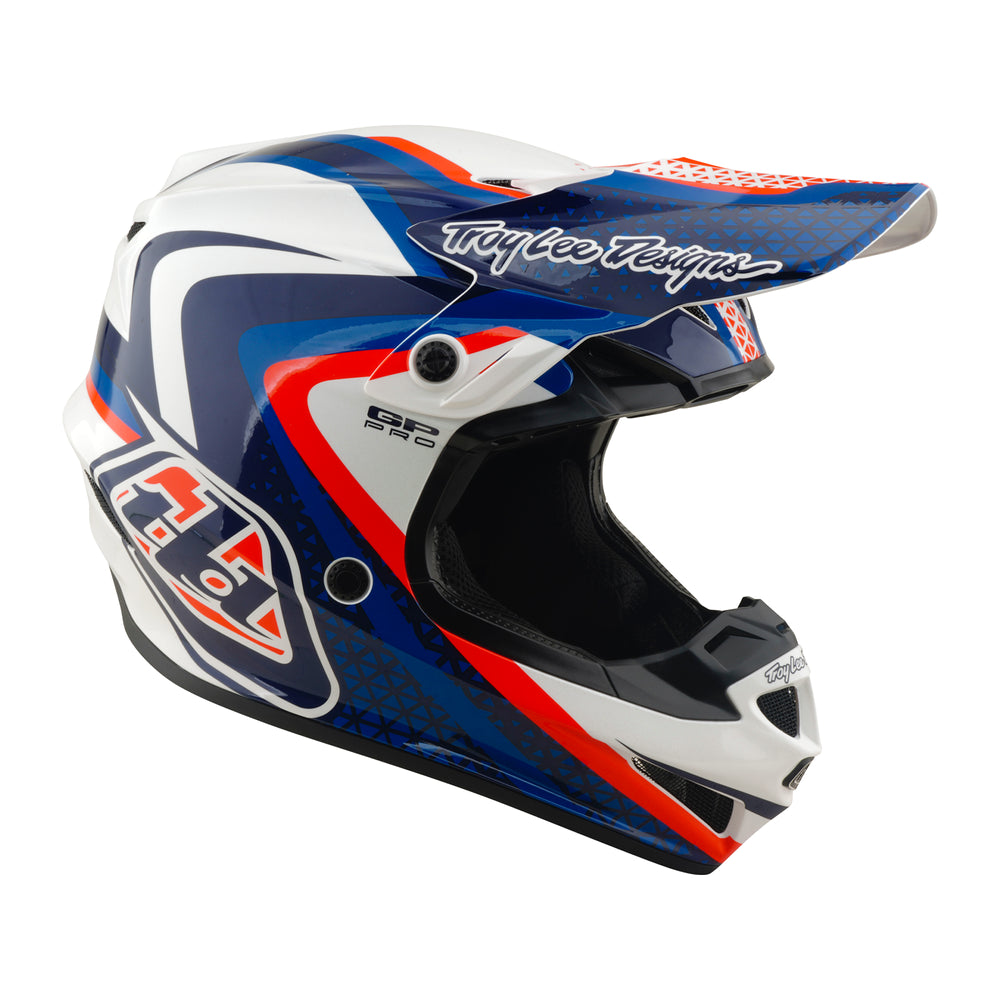Helmet GP Pro - Slides - White / Blue - M Troy Lee Designs