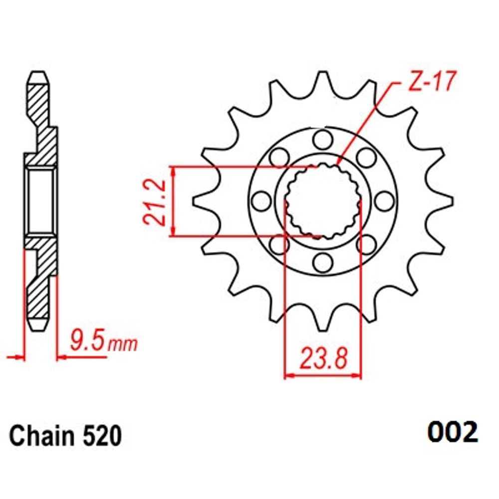 Ultralight Steel Front Sprocket (520-13t) Honda
