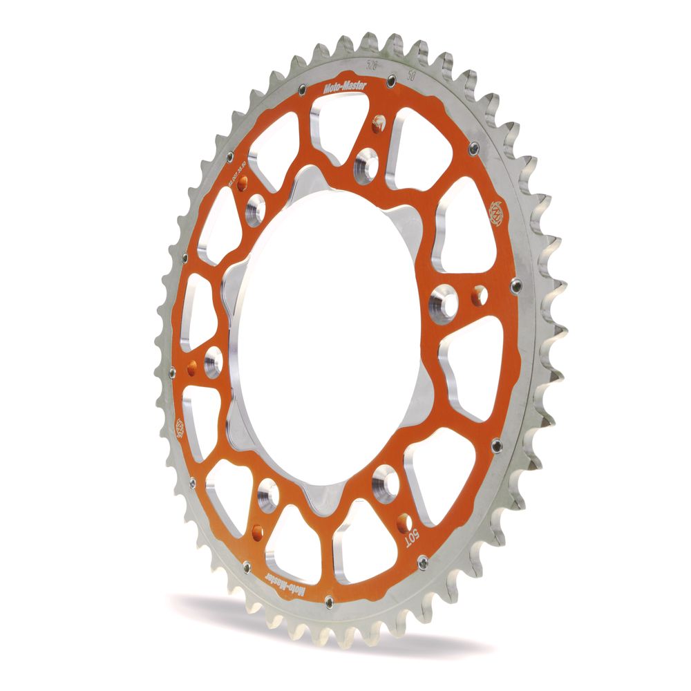 Fusion Series Dual Ring Rear Sprocket (orange, 520-52t) Ktm Moto Master