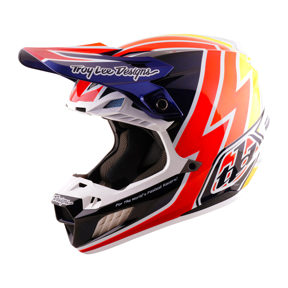 Helmet SE5 Carbon - Boltz - Blue / White - XS Troy Lee Designs