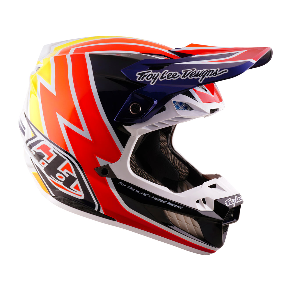 Helmet SE5 Carbon - Boltz - Blue / White - XS Troy Lee Designs