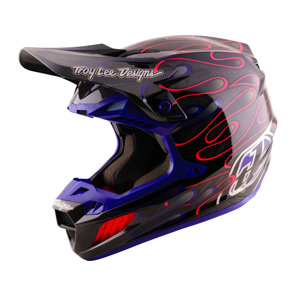 Helmet SE5 Carbon - Overspray - Black / Magenta - L Troy Lee Designs