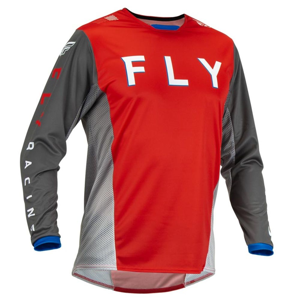 Maglia Kinetic Kore Rosso/Grigio S Fly Racing