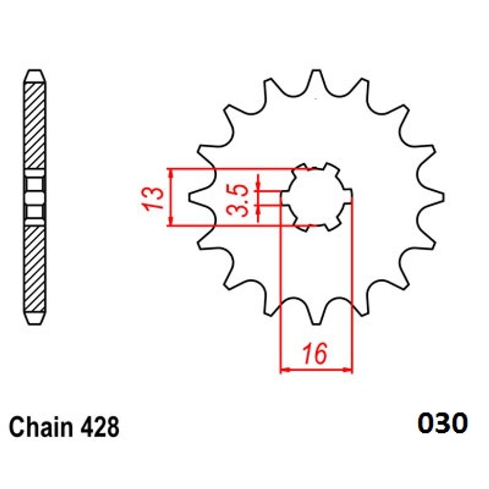 Ultralight Steel Front Sprocket (520-13t) Suzuki