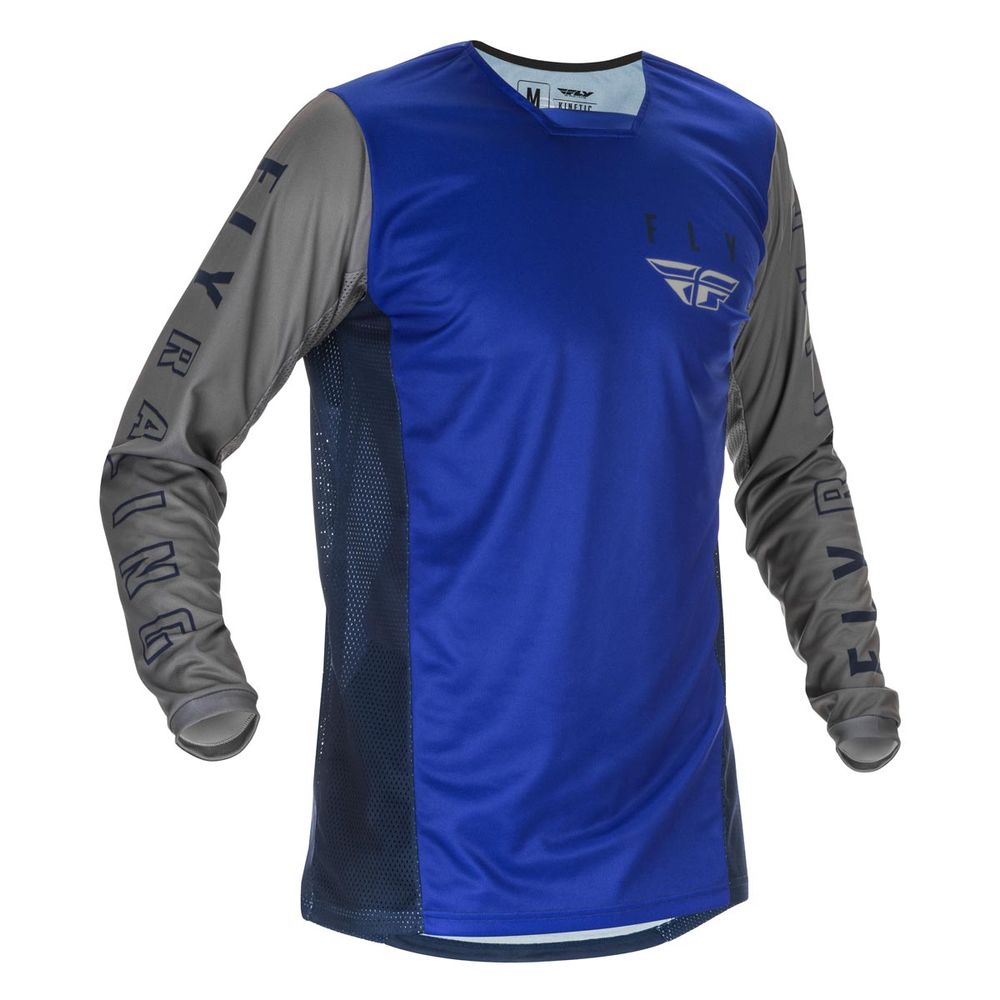Maglia Kinetic K121 Blu/Navy/Grigio L Fly Racing
