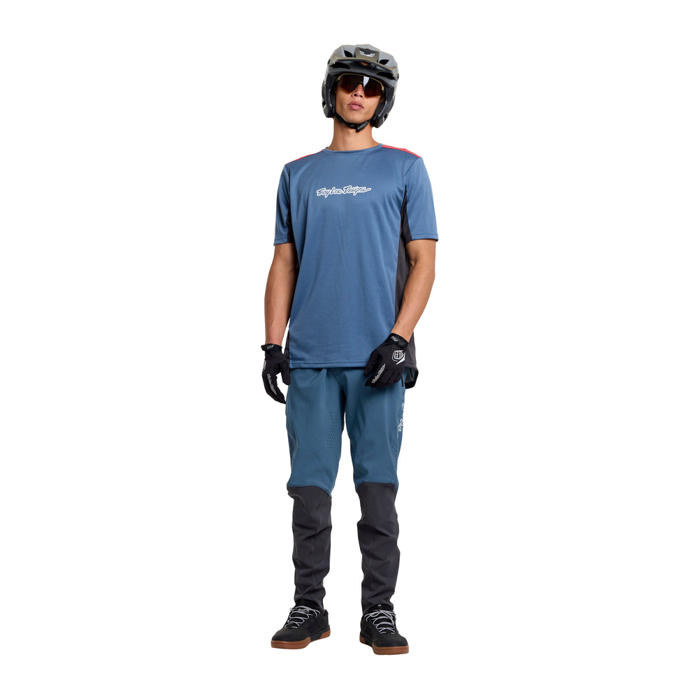 Maillot Stage Short Sleeve - Signature - bleu - L Troy Lee Designs
