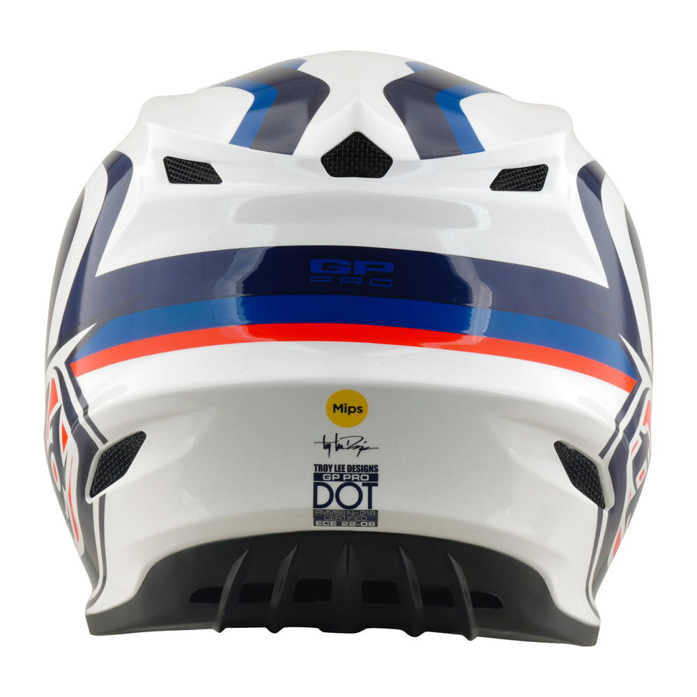 Helmet GP Pro - Slides - White / Blue - M Troy Lee Designs