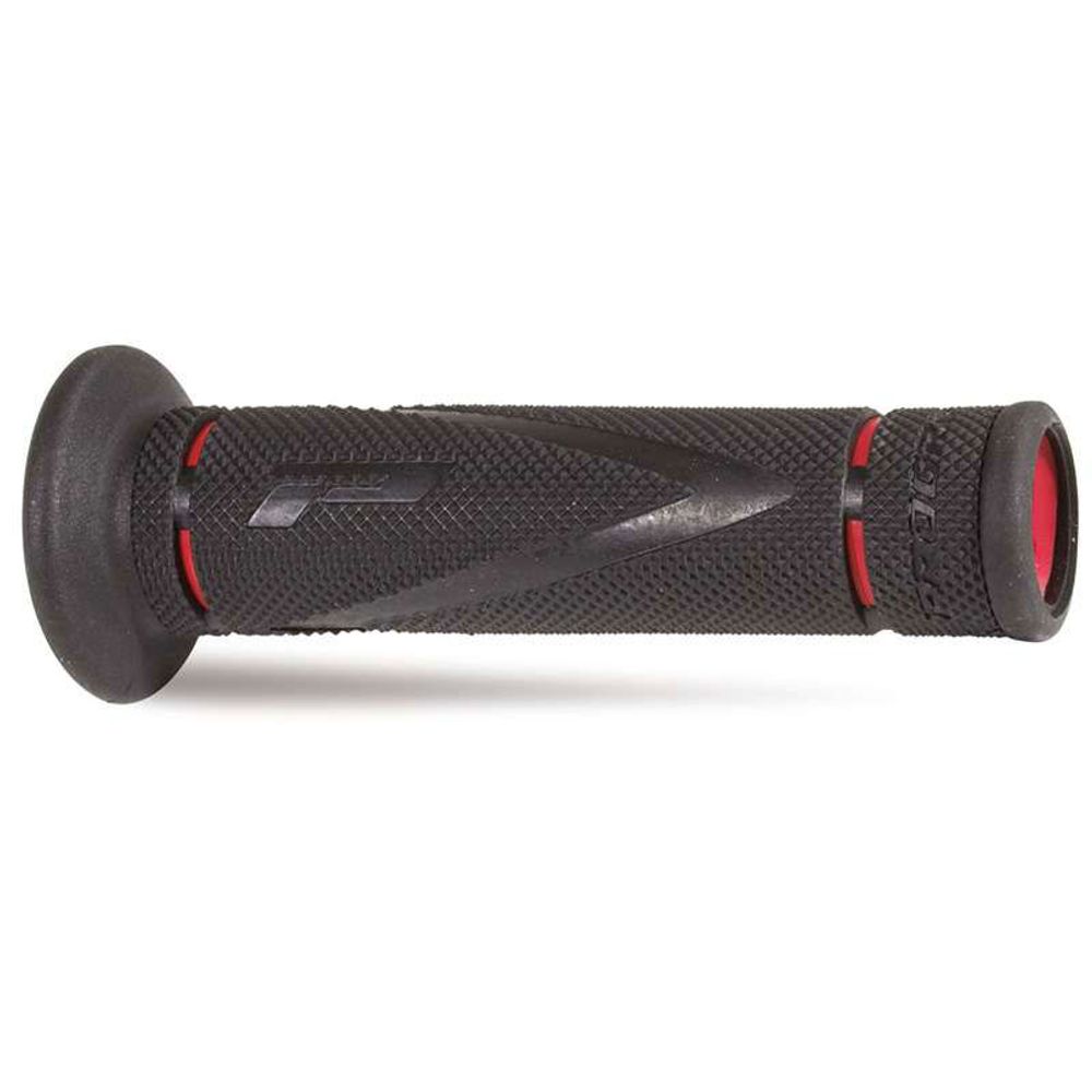Puños Progrip 838 Mm 22/25 - Doble Densidad - Rojo/Negro - Extremo Cerrado