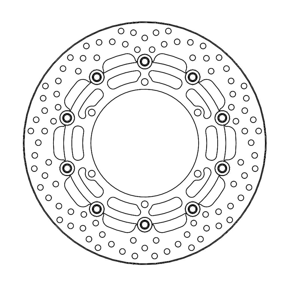Brake Disc Road Halo - Floating - Front - Yamaha: Yzf R1-r6, V-max - Grafite Offroad
