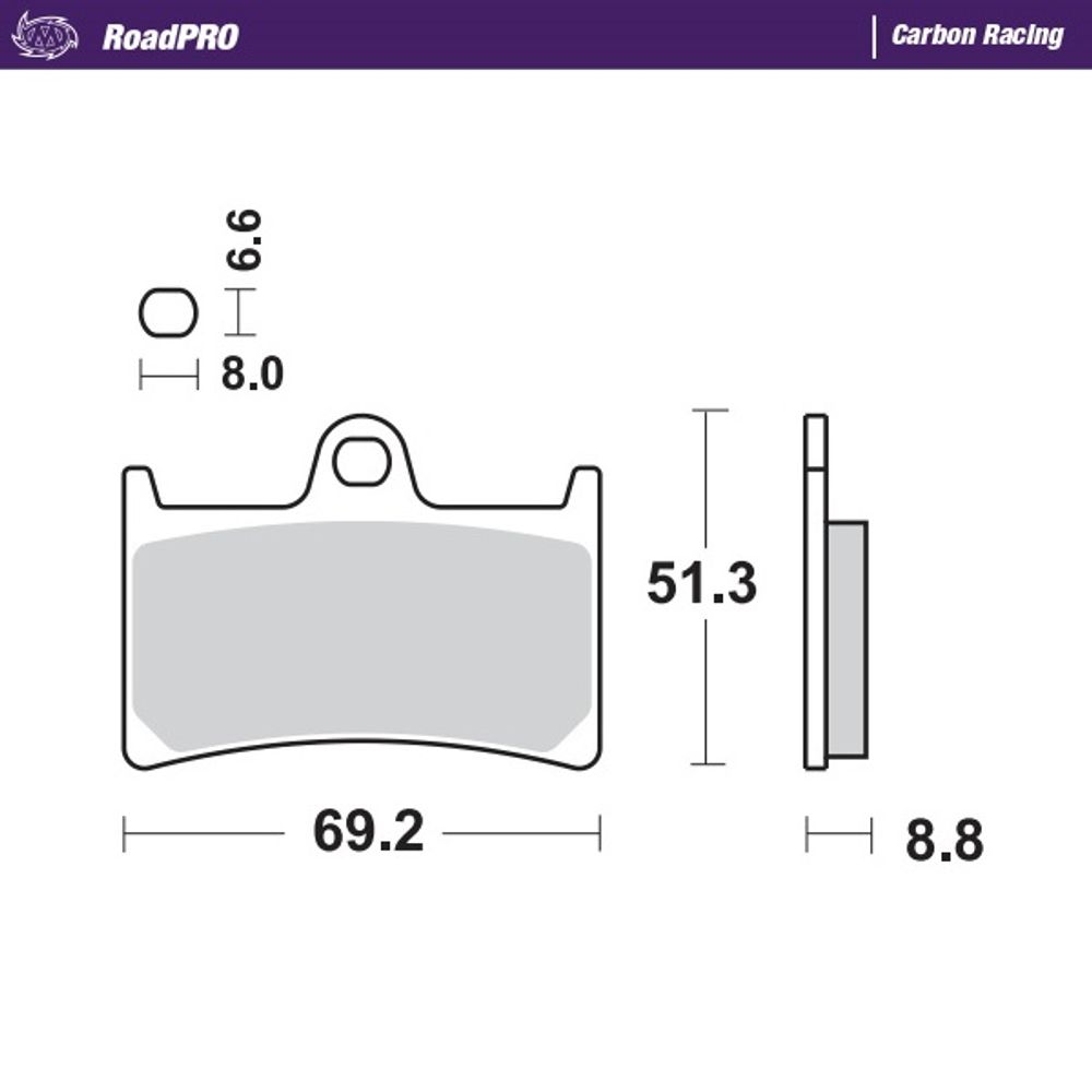 Brake Pads Roadpro Carbon Racing - Front - Grafite Offroad