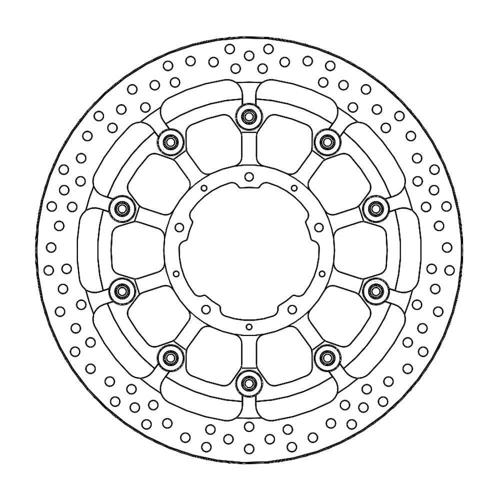 Brake Disc Road Prof. Halo - Floating - Front - Honda: Cbr1000rr Sp (t-floater 320x6.0x31mm) - Grafite Offroad