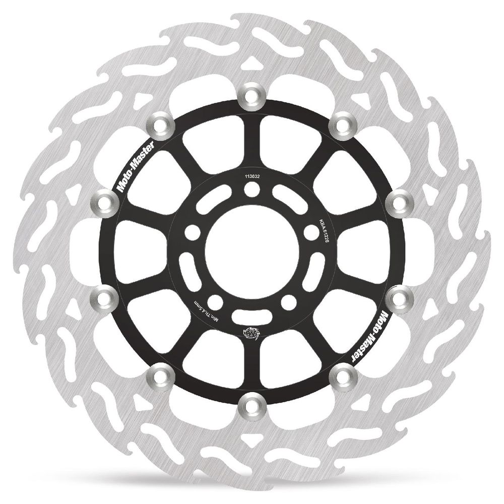 Brake Disc Road Flame - Floating - Front Right - Kawasaki: Zxr 400-750, Zrx 1100-1200 - Grafite Offroad