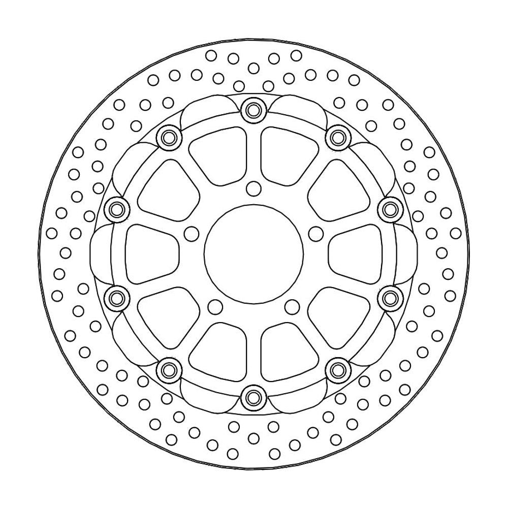 Brake Disc Road Halo Racing - Floating - Front - Suzuki: Gsx-r 600-750-1000 - Grafite Offroad