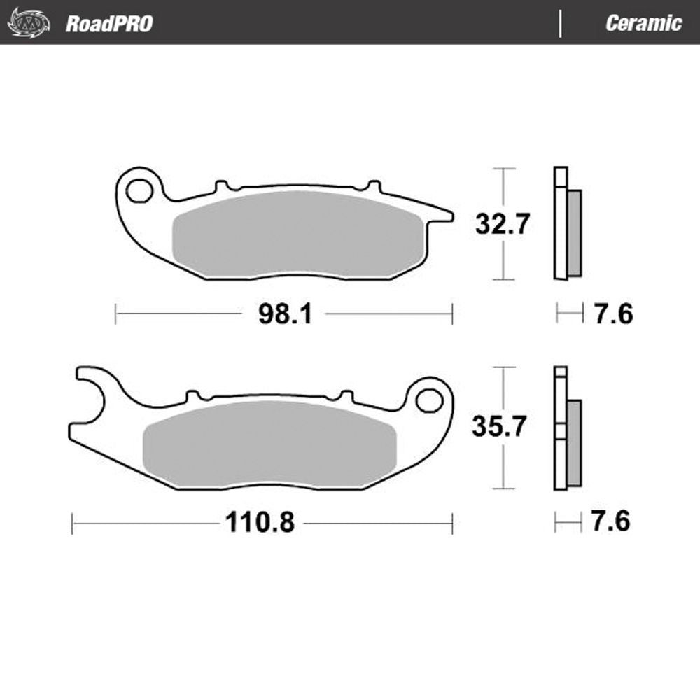 Brake Pads Roadpro Ceramic - Front - Grafite Offroad