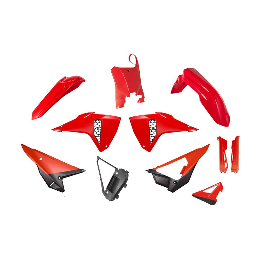 Kit Plastiche Revolution 7 Pezzi (Con Parasteli E Aribox Apribile) Honda 25 + Colori Originali 25