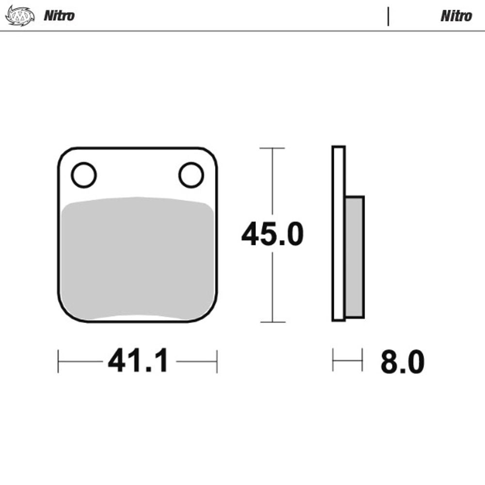 Sinter Brake Pads - Front- Nitro - Grafite Offroad