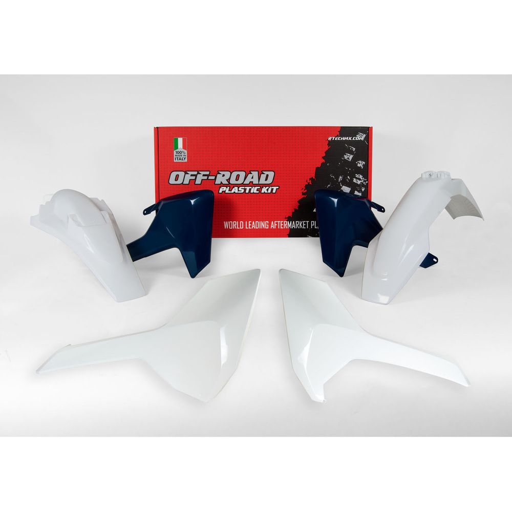 Plastics Kit 4 Pcs White-hsq Blue Replica Husqvarna - Grafite Offroad