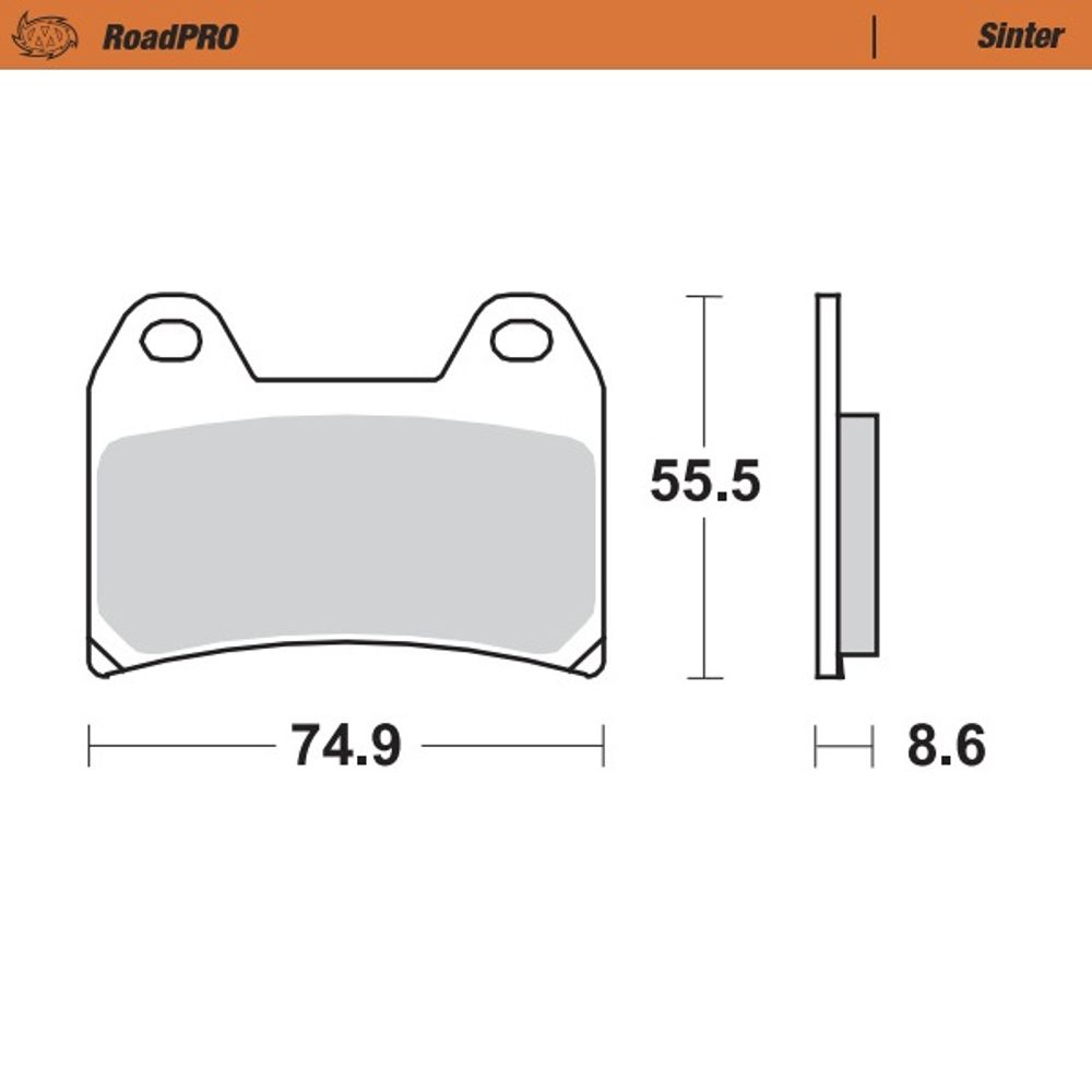 Brake Pads Roadpro Sinter - Front Racing (ece 90) - Grafite Offroad