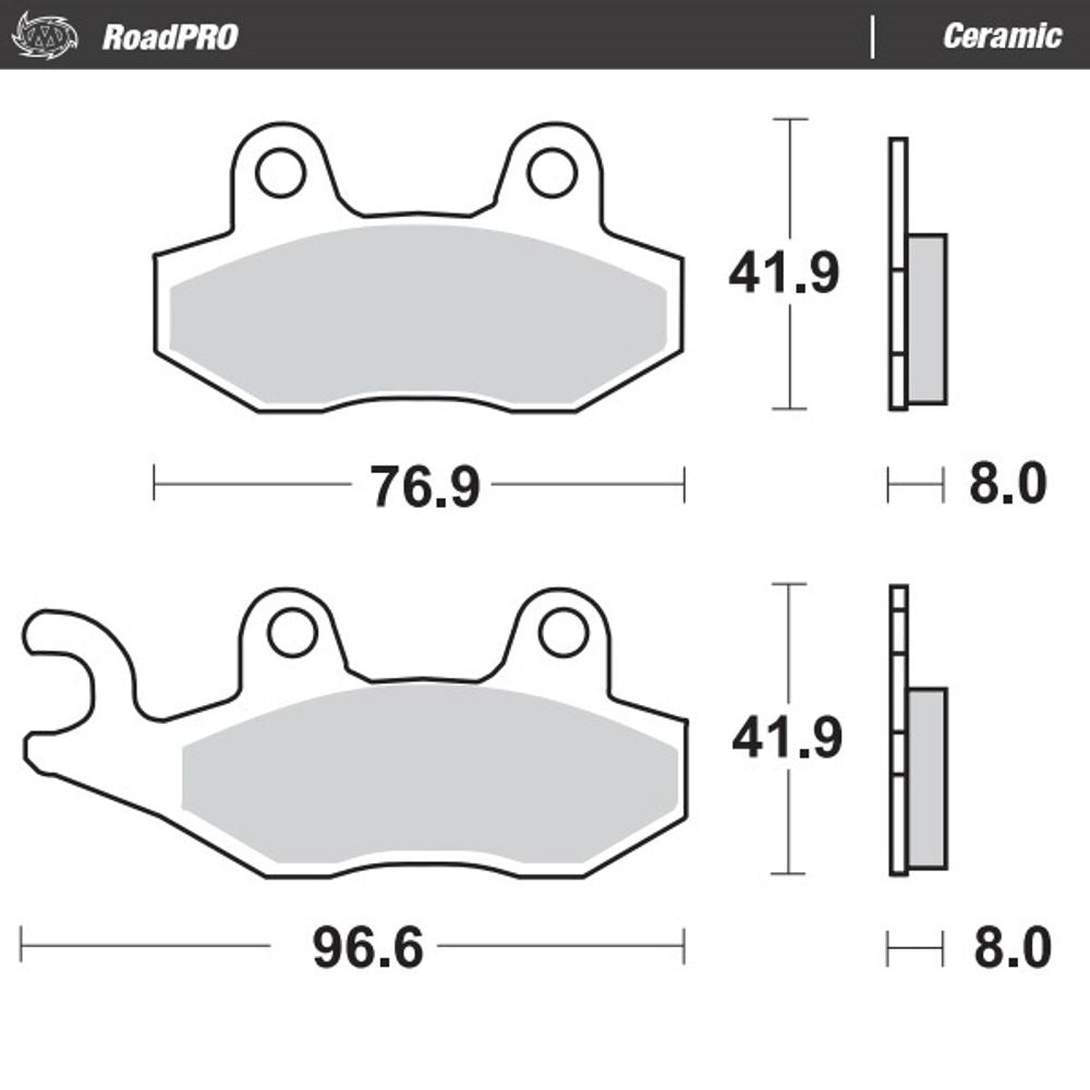Brake Pads Roadpro Ceramic - Front and Rear - Grafite Offroad