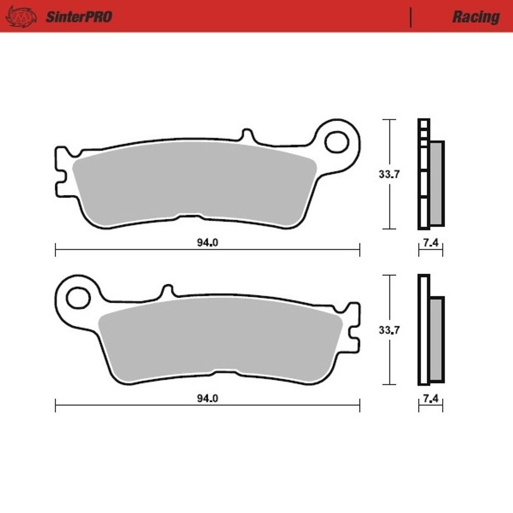 Sinter Brake Pads - Front - Sinter Pro Racing (ece90) -: Yz450f 2020 - Grafite Offroad