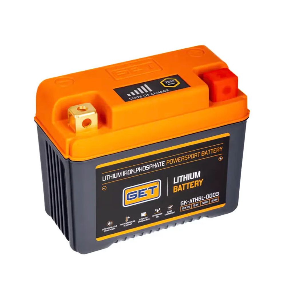 Lithium Battery for dirt bikes 2,5 Ah - 175 A CCA - Grafite Offroad