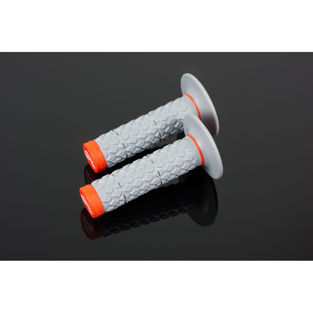 Comfort Mx Glue-on Grips | Soft-firm Compound | Grey-orange - Grafite Offroad