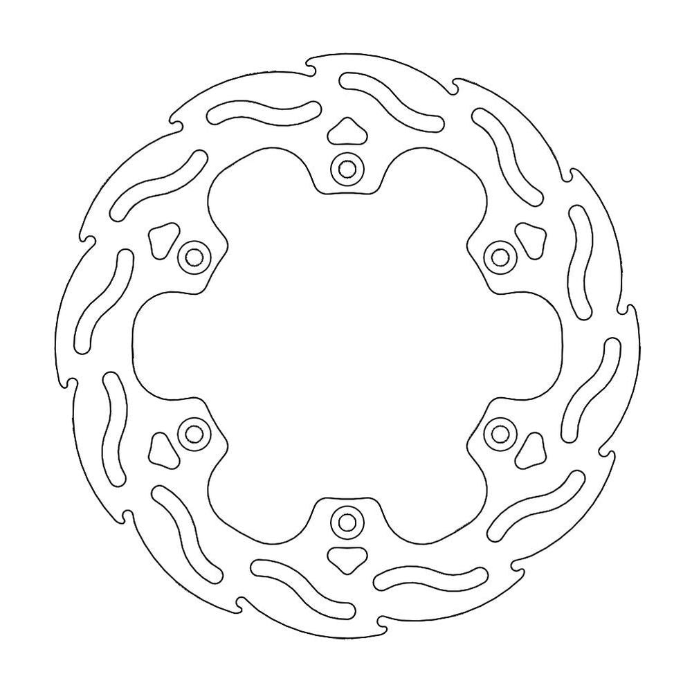 Brake Disc Off-road Flame - Rear - Yamaha: Tdr, Wr, Yz - Grafite Offroad