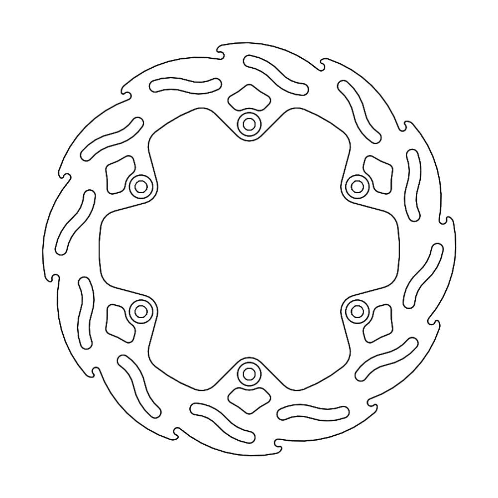 Brake Disc Off-road Flame - Rear - Yamaha: Yz450f Factory (&oslash;220x4.4mm) - Grafite Offroad
