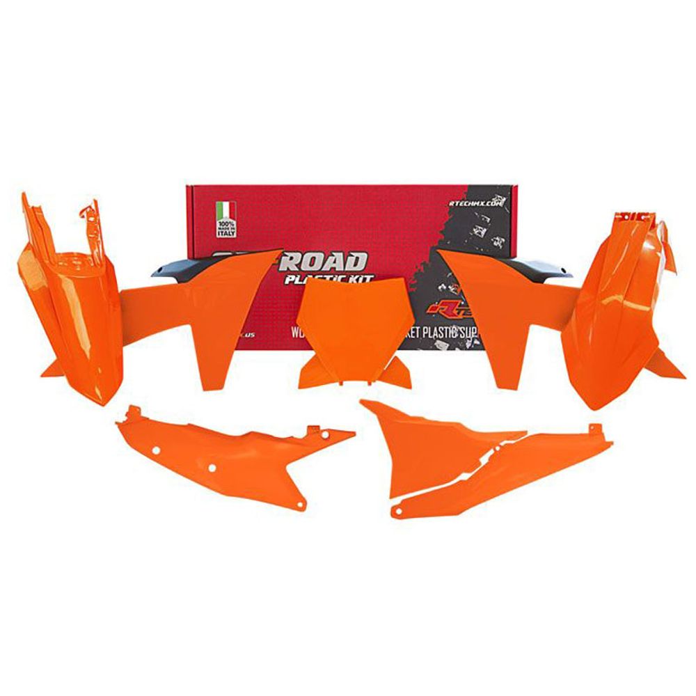 Plastic Kit 6 Pcs with Air Box Cover Ktm Sx / Sx-f Orange Color - Grafite Offroad