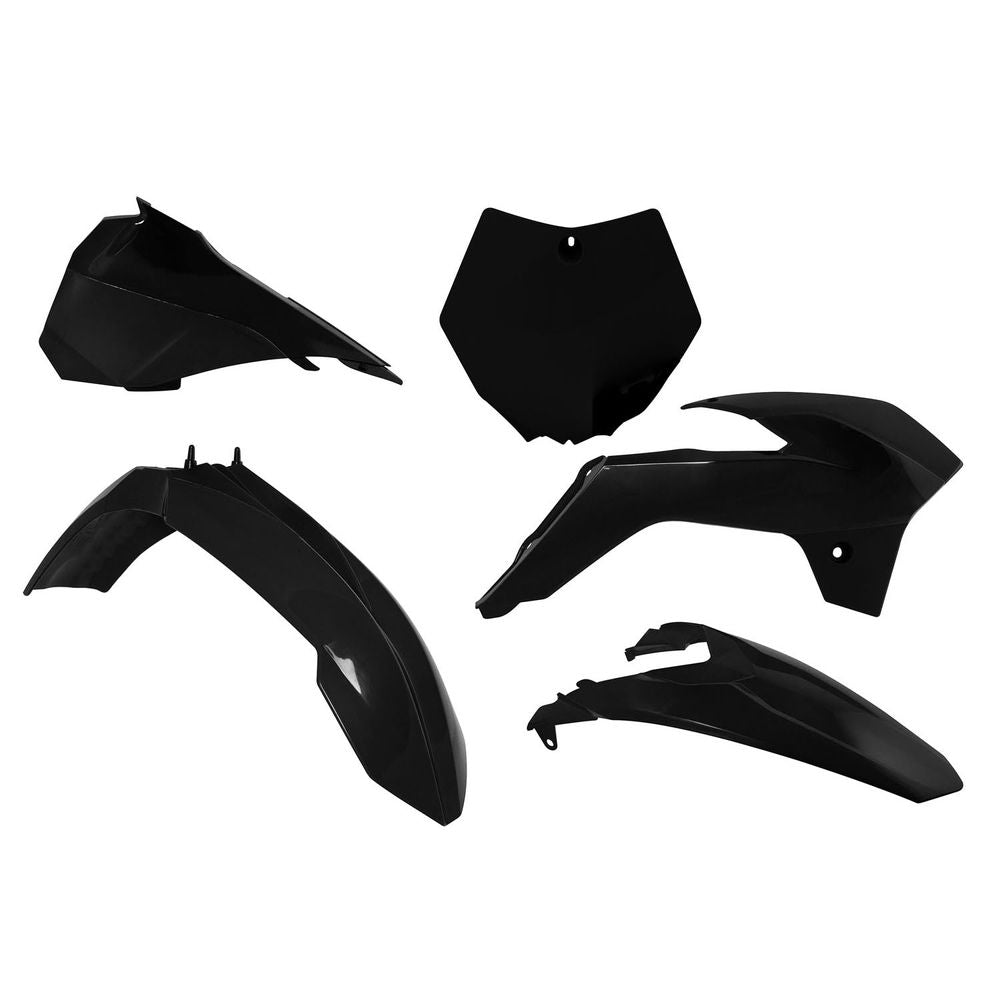 Plastics Kit 5 Pcs with Left Airbox Cover Black Replica Ktm - Grafite Offroad