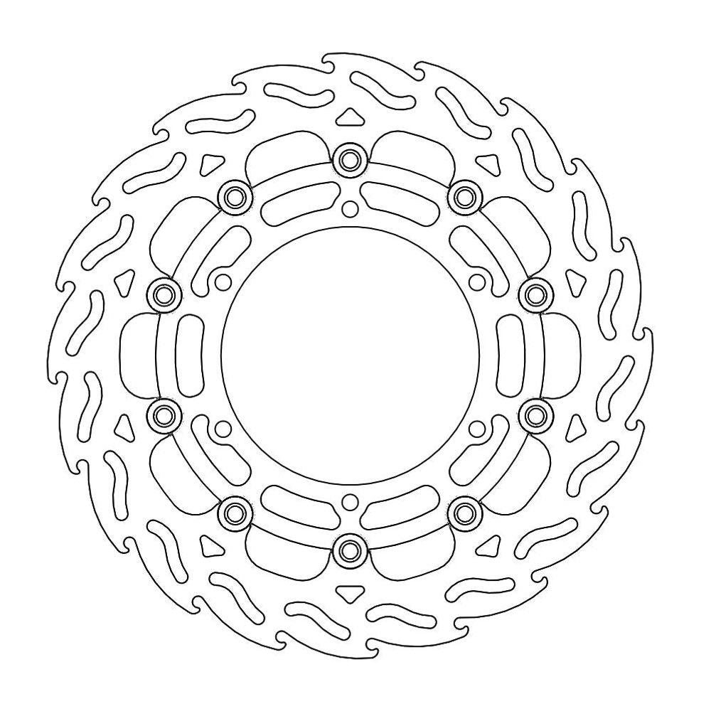 Brake Disc Road Flame - Floating - Front Right - Yamaha: Mt-01 07-08 - Grafite Offroad