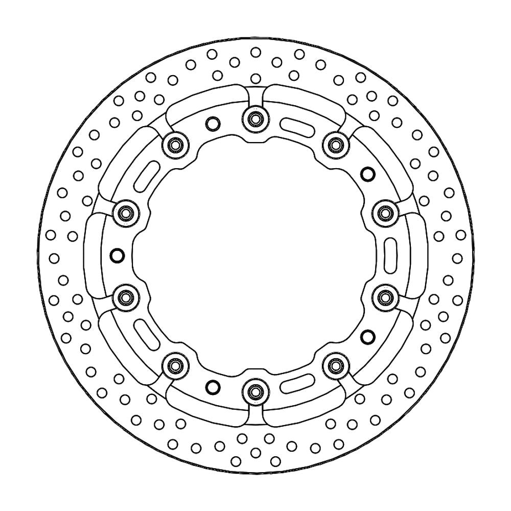Brake Disc Road Prof. Halo - Floating - Front - Bmw: S1000rr (t-floater 320x6.0x34mm) - Grafite Offroad